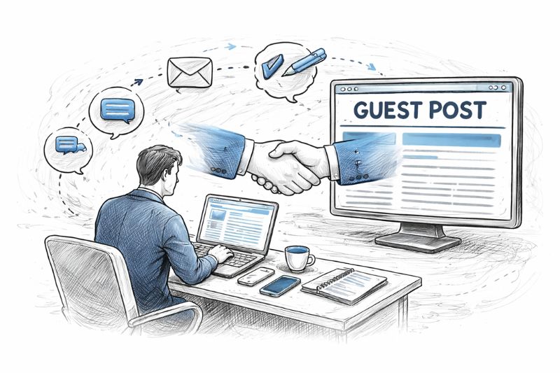 Link building for accountants through guest posting outreach, partnerships, and content collaboration