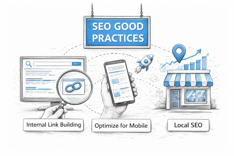 Link building for accountants with SEO best practices, internal linking, mobile optimisation, and local SEO