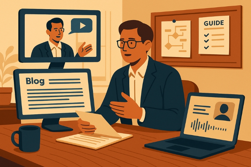 Content marketing for family law firms through blogs, videos, and client guides