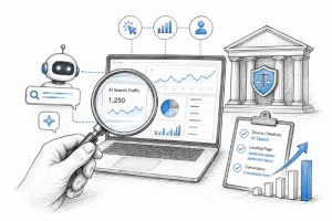 Illustration of how to measure AI leads for lawyers using website analytics